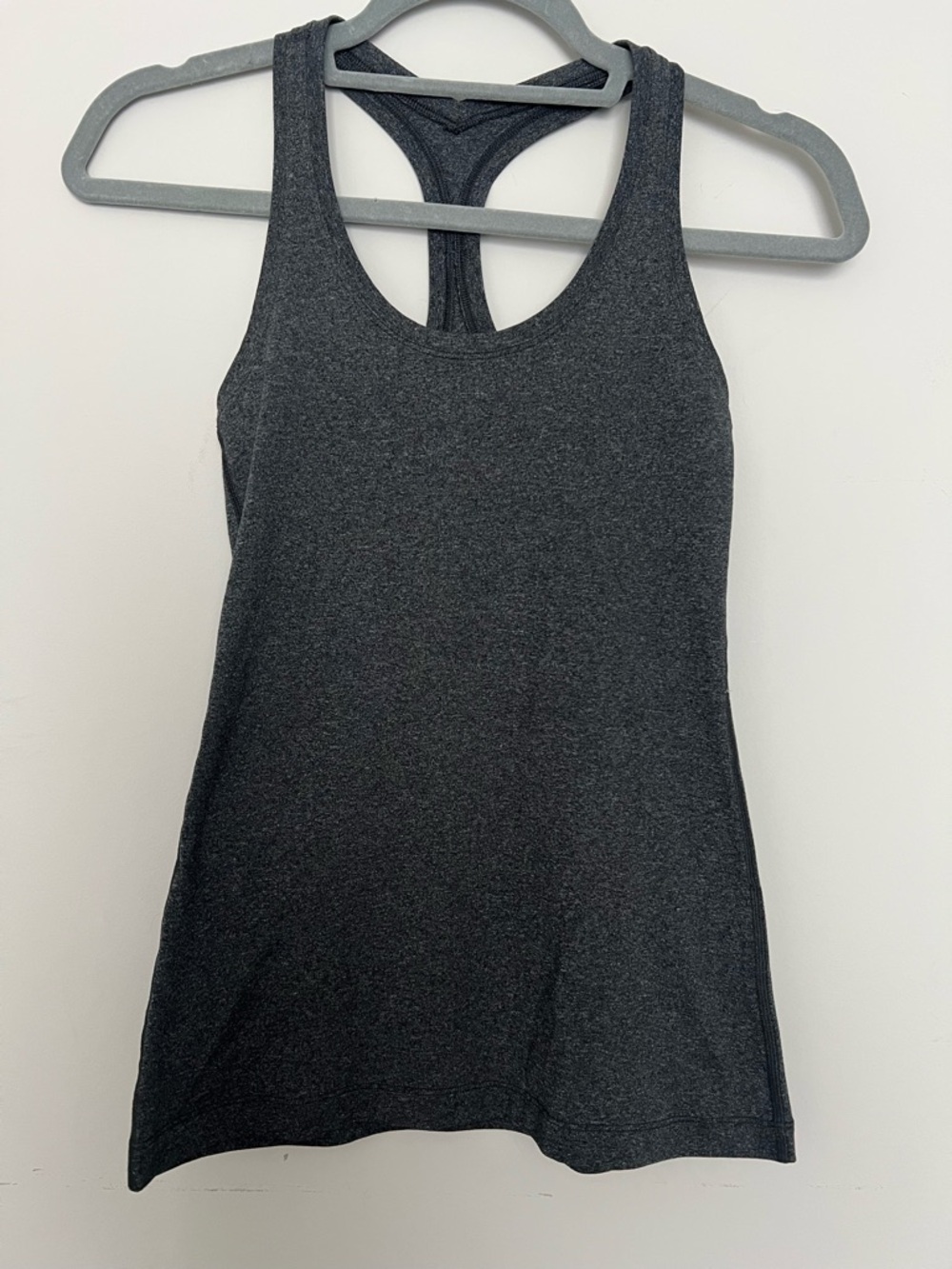 Lululemon Shirt Women Dark Gray  Cool Racerback Tank Top Run Gym Workout Sz 4